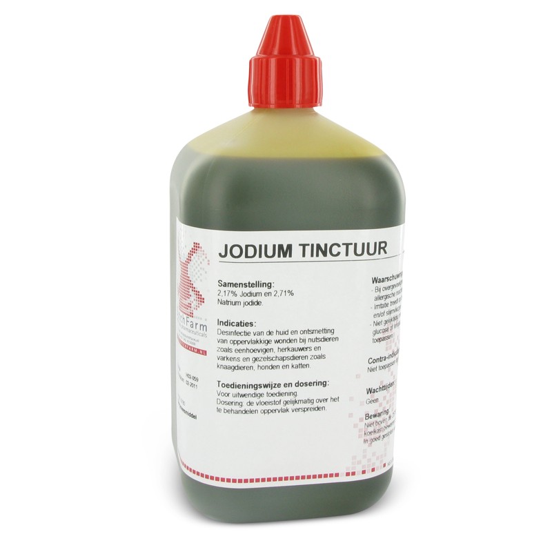 Jodiumtinctuur 2% 1 navelontsmet, desinfectie, wonden, schaafplekken