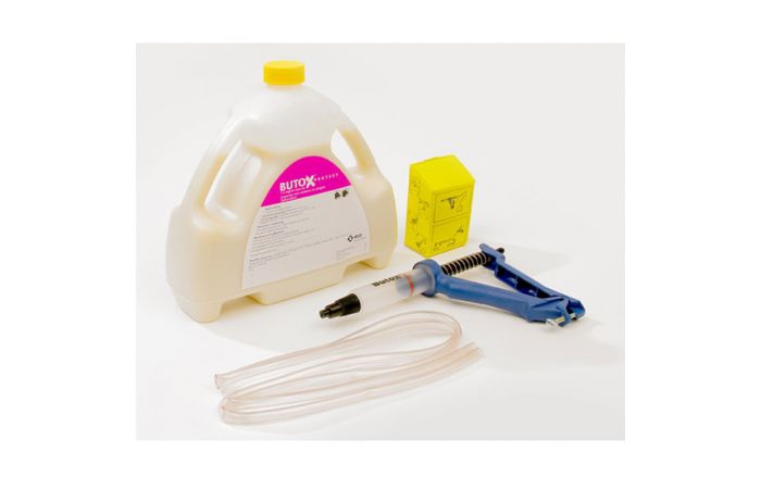 Butox Protect 2,5 liter 1 Butox Protect Vliegenbehandeling rund en schaap, pour-on, langwerkend.
