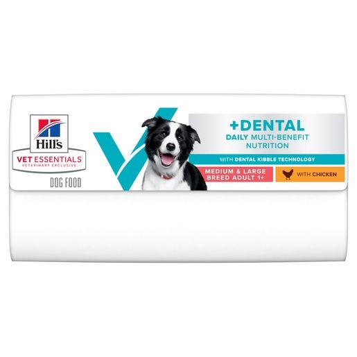 Hill's Vet Essentials Multi-Benefit Dental Medium & Large Hond 4 Vet Essentials Multi-Benefit Dental Adult Medium En Large Onderkant