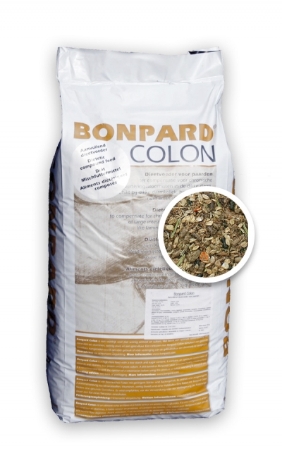 Bonpard colon voeding, colitis, hoefbevangen, hoogwaardige voeding, vezelrijk, colon, bonpard