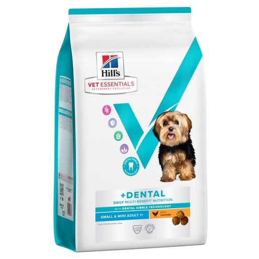 Hill’s Vet Essentials Multi-Benefit Dental Small & Mini Adult 1+ Hond 3 Vet Essentials Multi-Benefit + Dental Small & Mini Zijkant