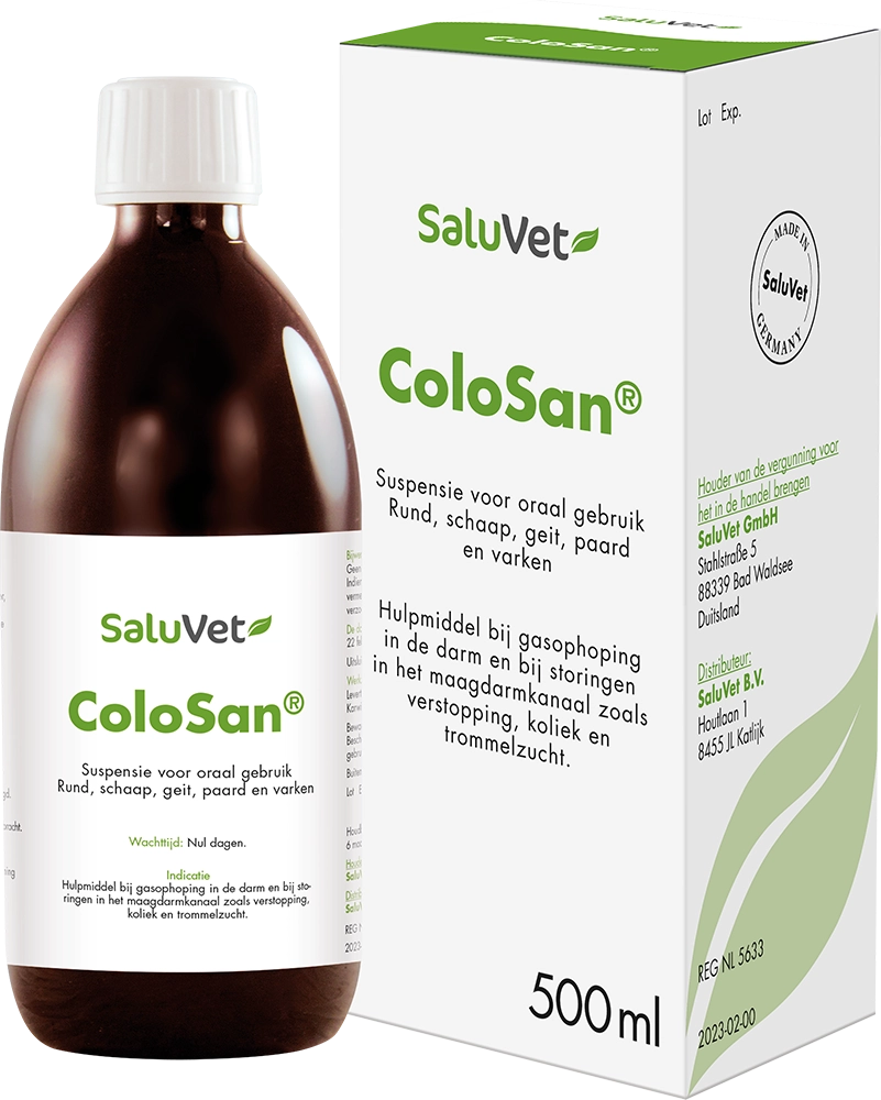 Saluvet Colosan 3 Saluvet Colosan 500ml verstoppingskoliek gasophoping paarden koeien