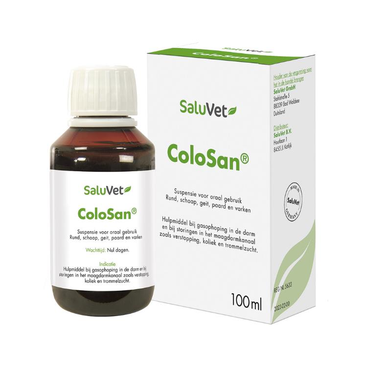 saluvet colosan 45ml, 100ml & 500ml voor paarden en koeien bij koliek en verstoppingen en gasophoping