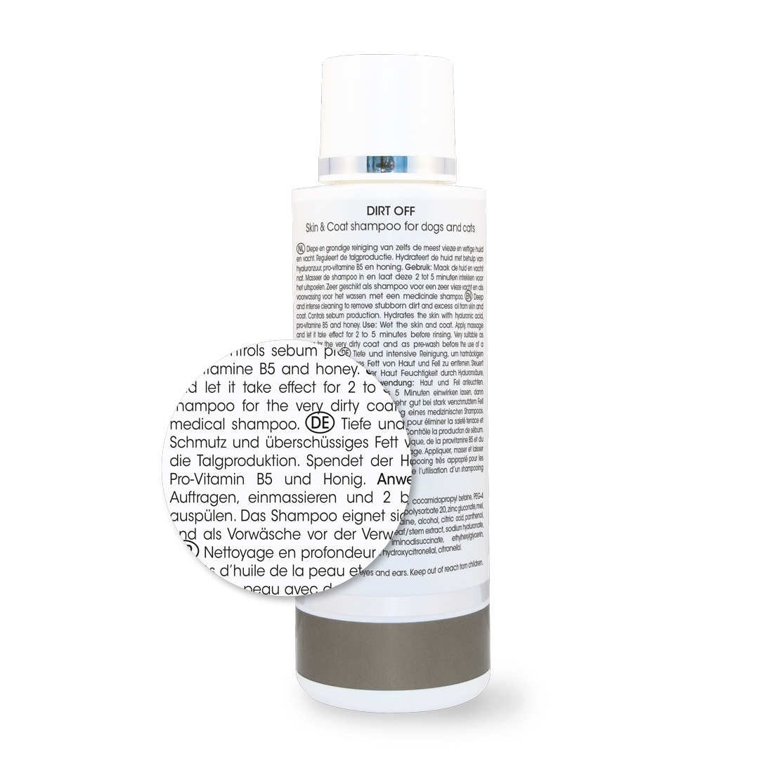 Maxani Dirt Off Skin & Coat Shampoo 200 ml 3 Maxani Dirt Off Shampoo achterkant