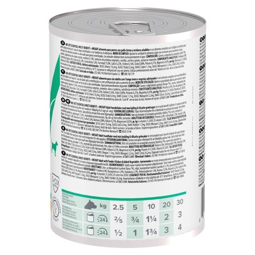 Hill's Vet Essentials Multi-Benefit + Weight Adult 1+ Hond 14 Hill's Vet Essentials Multi-Benefit Adult Weight Blik Acherkant