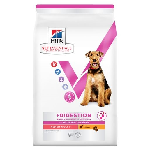 Hill's Vet Essentials Multi-Benefit + Digestion Adult 1+ Medium Voorkant