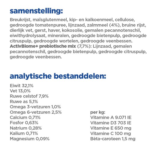 Hill's Vet Essentials Multi-Benefit + Digestion Adult Ingrediënten