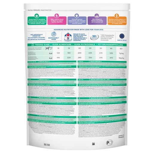 Hill's Vet Essentials Multi-Benefit + Weight Adult 1+ Hond 9 Hill's Vet Essentials Multi-Benefit + Weight Adult 1+ Achterkant