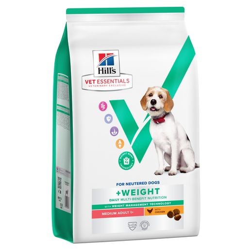 Hill's Vet Essentials Multi-Benefit + Weight Adult 1+ Hond 8 Hill's Vet Essentials Multi-Benefit + Weight Adult 1+ Zijkant Medium