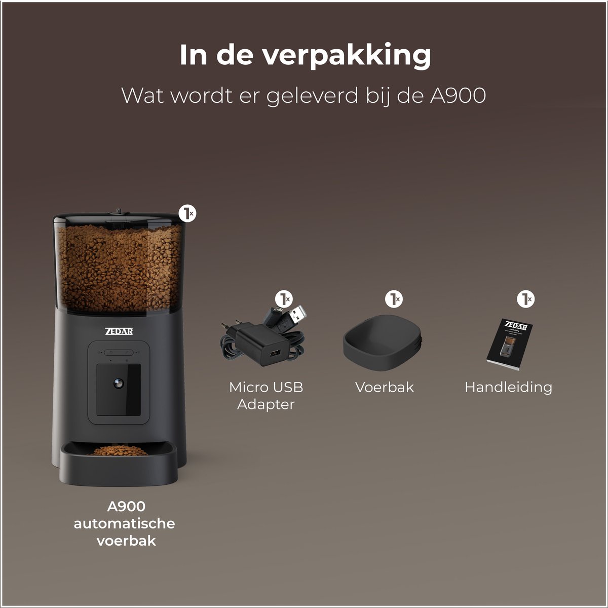 Zedar Voerautomaat 2 Zedar A900 Voerautomaat Verpakking