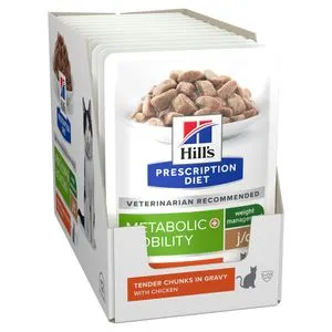 Hill's metabolic + mobility kat maaltijdzakjes 12 stuks