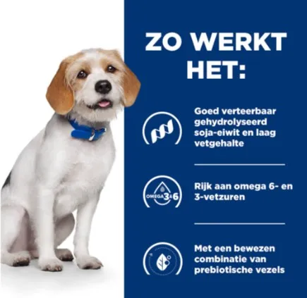 hills canine z/d low fat hoe het werkt