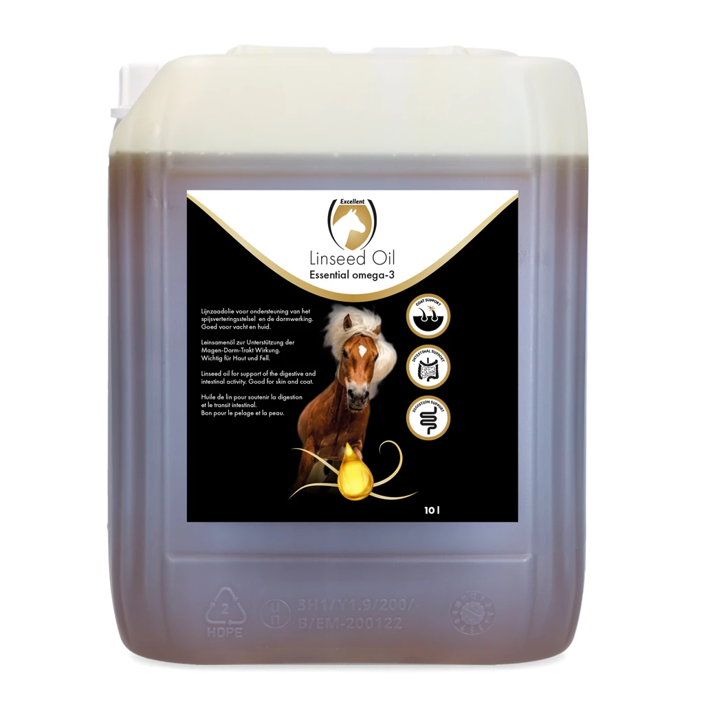 Excellent Horse Linseed Oil (Lijnzaadolie) 5 Lijnzaadolie 10 liter